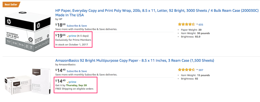 How to compete with Amazon: Another example in printer paper market