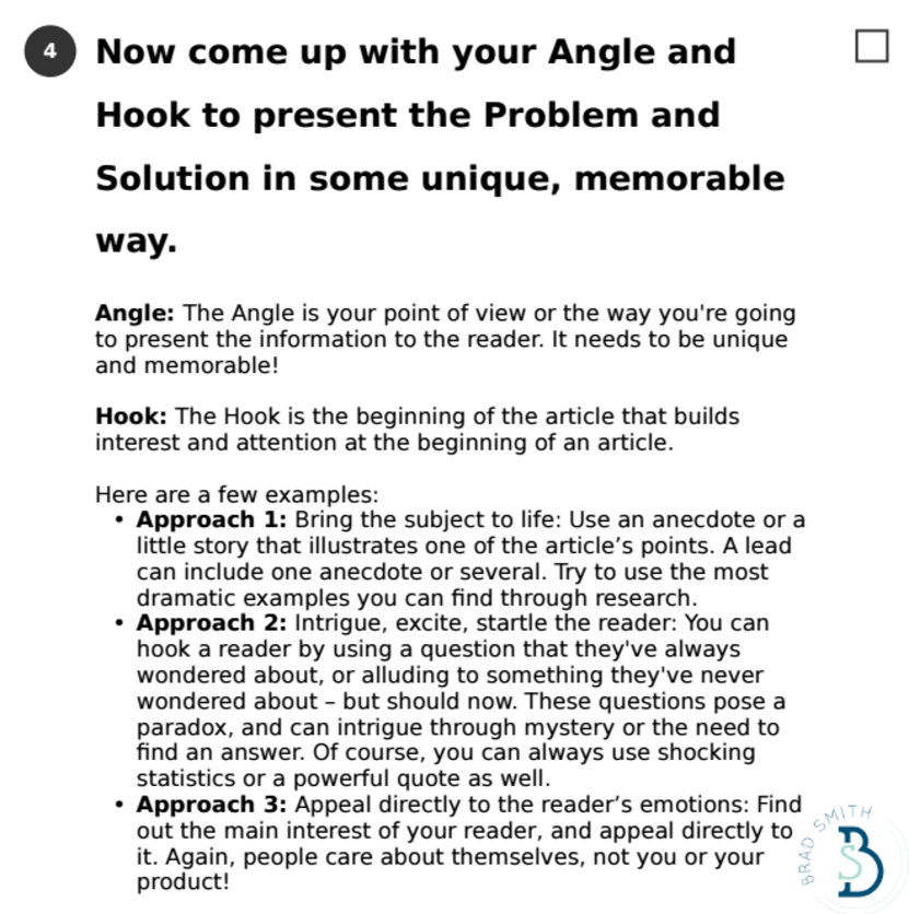 How to solve your content marketing challenge - Copywriting angle