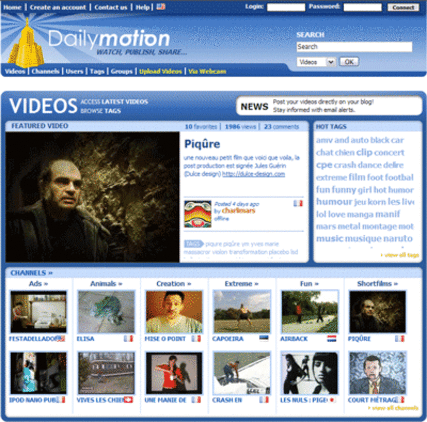 Dailymotion circa 2005