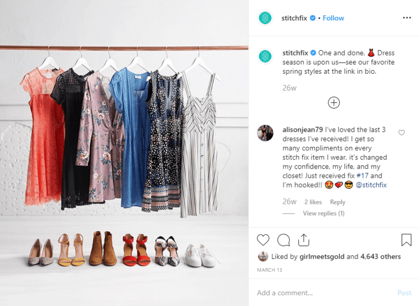 Curation subscription service example: Stitch Fix