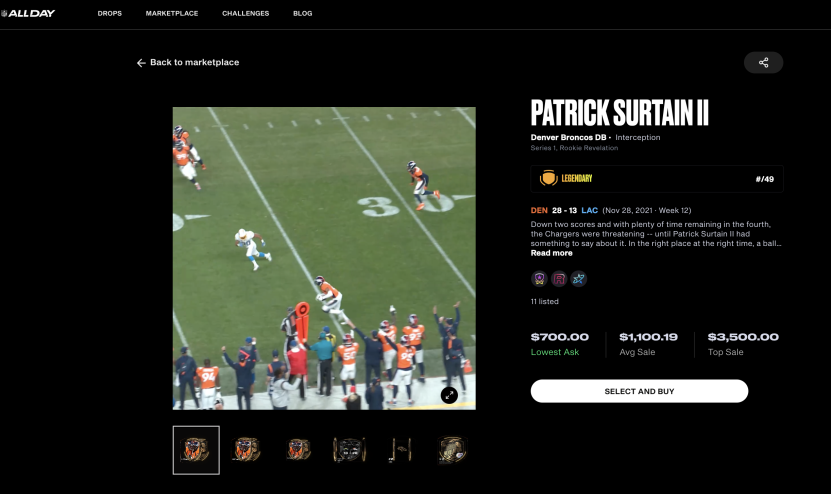 Image. NFL ALL DAY Marketplace