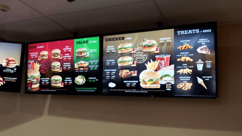 Image. Burger King rolls out digital menu boards