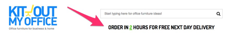 Image. eCommerce urgency tactic #1: Free delivery for a “Limited period”