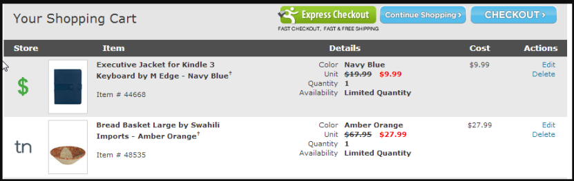 Image. eCommerce urgency tactic #7: Show low stock warning in shopping cart