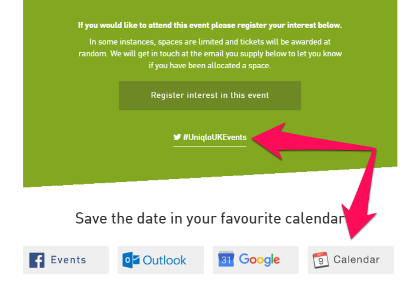 Image 2. [Event marketing tactic #12] Have a dedicated “Events” page