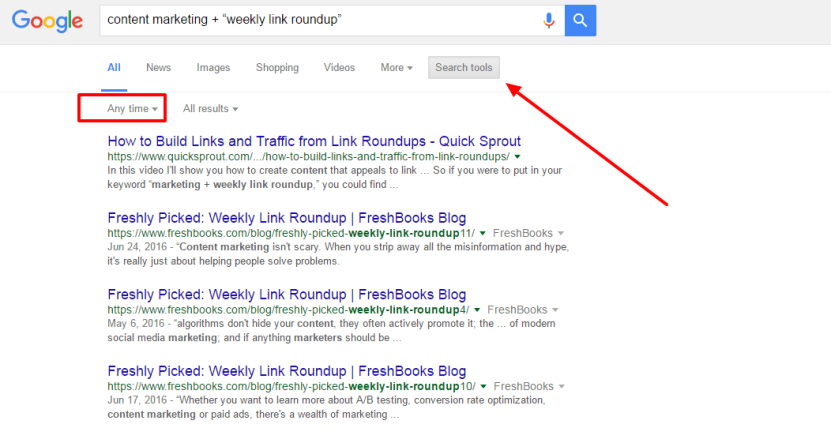 Image. Pitch your content for round-up link building