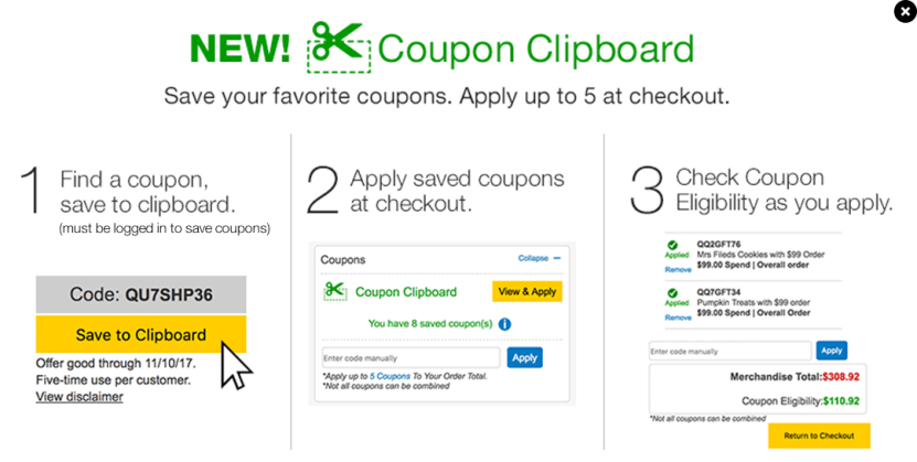 Image. [D2C marketing tip #4] Built-in “pin your coupons”