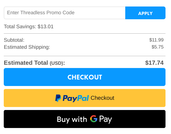 Image. What to do: Display fees in cart