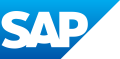 SAP logo with blue gradient background