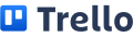 Trello logo with blue text on a white background.