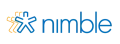 Nimble logo with blue text and orange accents