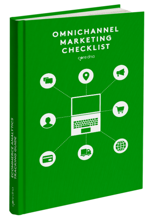 Green cover of Omnichannel Marketing Checklist eBook by coredna
